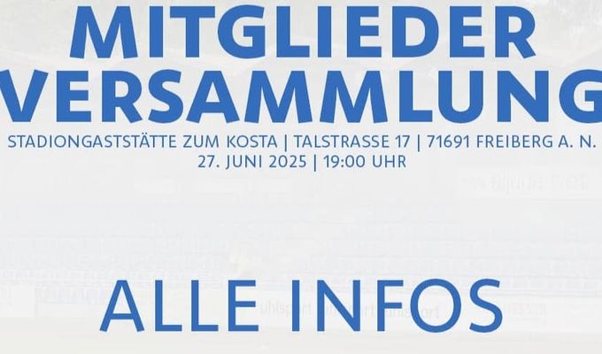 Mitgliederversammlung des SGV Freiberg Fußball