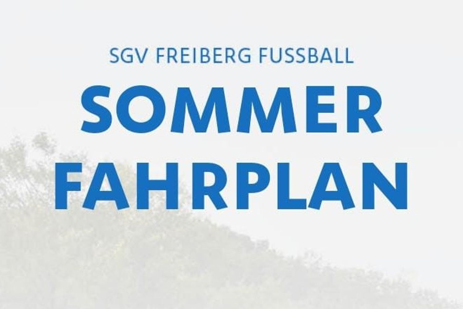 Der Sommerfahrplan 2025 des SGV Freiberg Fußball steht!