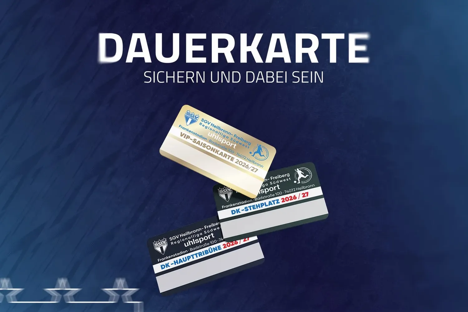 Mit der SGV-Dauerkarte live dabei im Frankenstadion