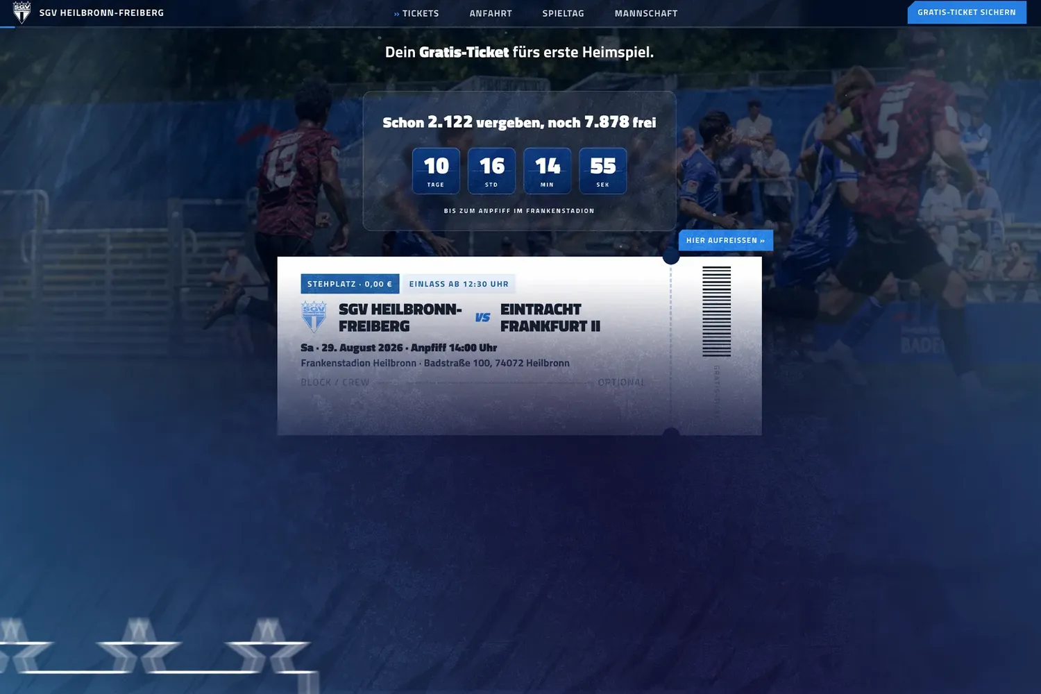 SGV knackt Marke von 2.000 Tickets für Heimspiel-Premiere