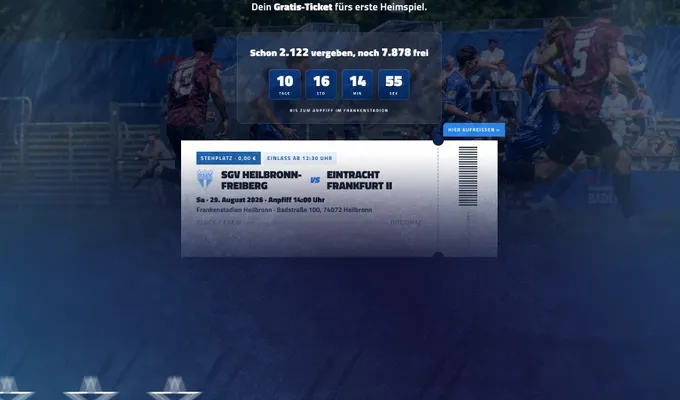 SGV knackt Marke von 2.000 Tickets für Heimspiel-Premiere