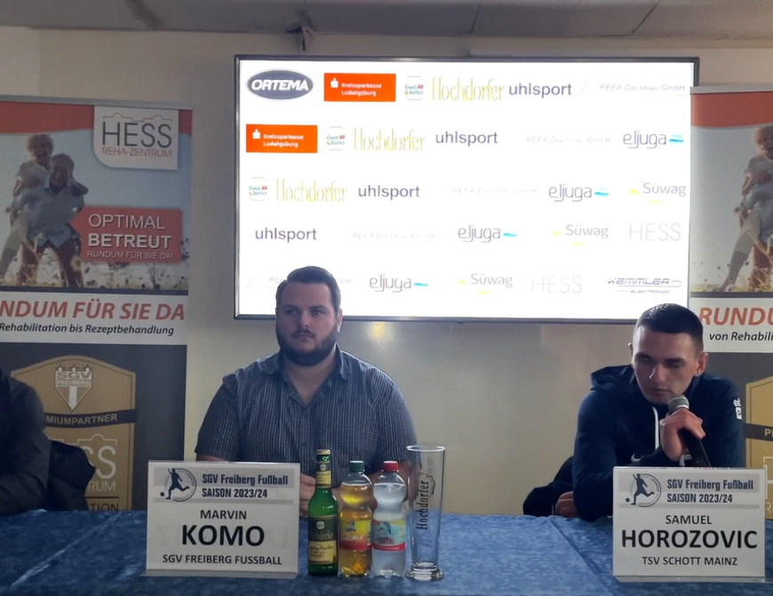 Pressekonferenz I SGV Freiberg Fußball vs. TSV Schott Mainz | 21. Spieltag | Saison 2023/24